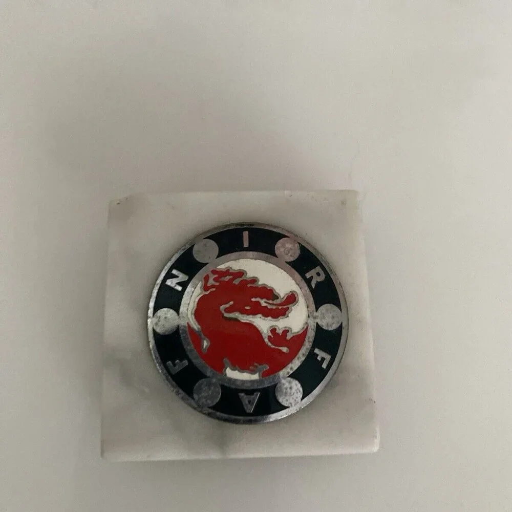Vintage Marble Enamel Paperweight Fafnir Dragon Norse Mythological Creature‎